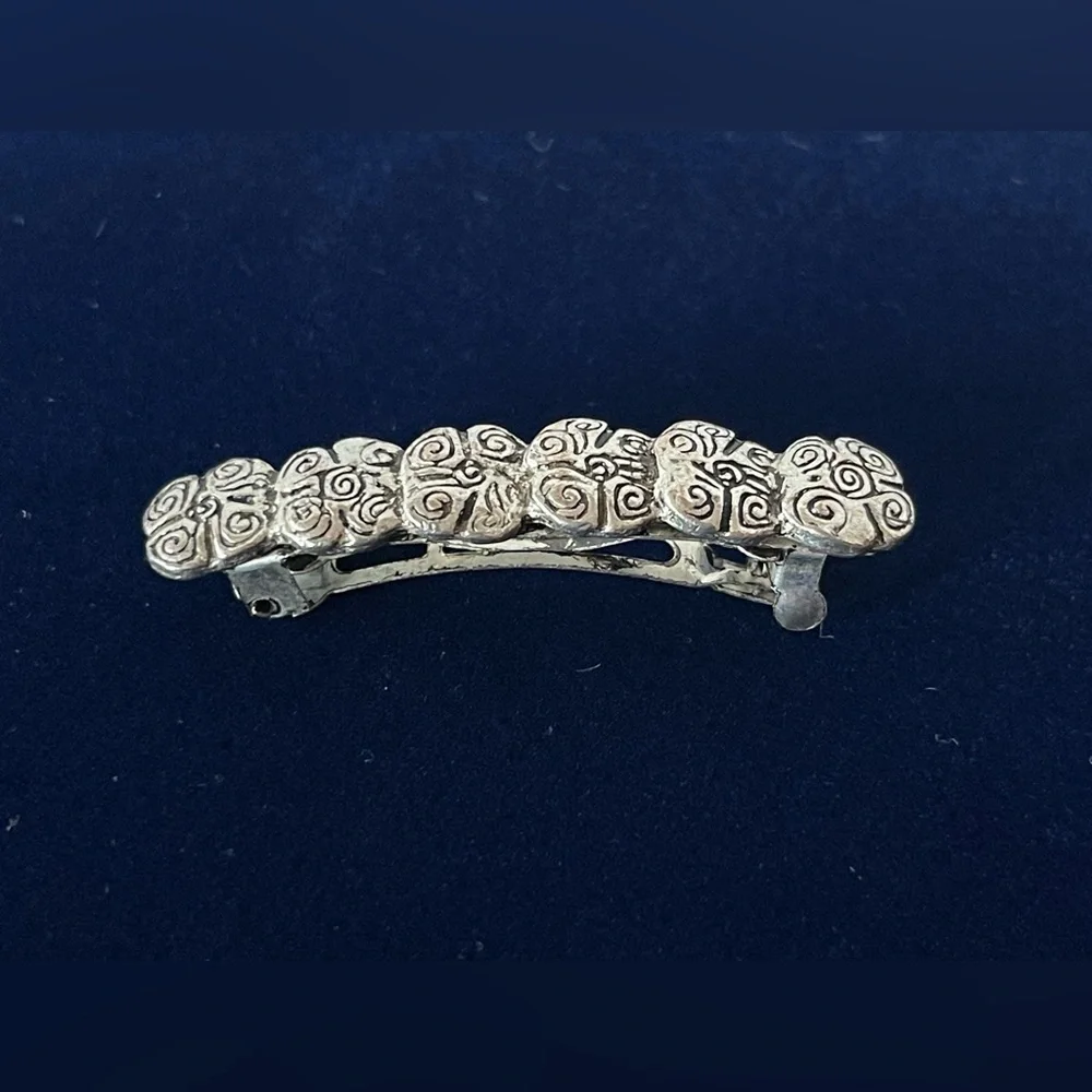 Vintage Sterling silver hair clip wedding veil clip